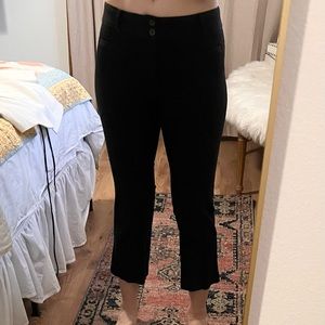 Anthropologie Black Cropped Slacks